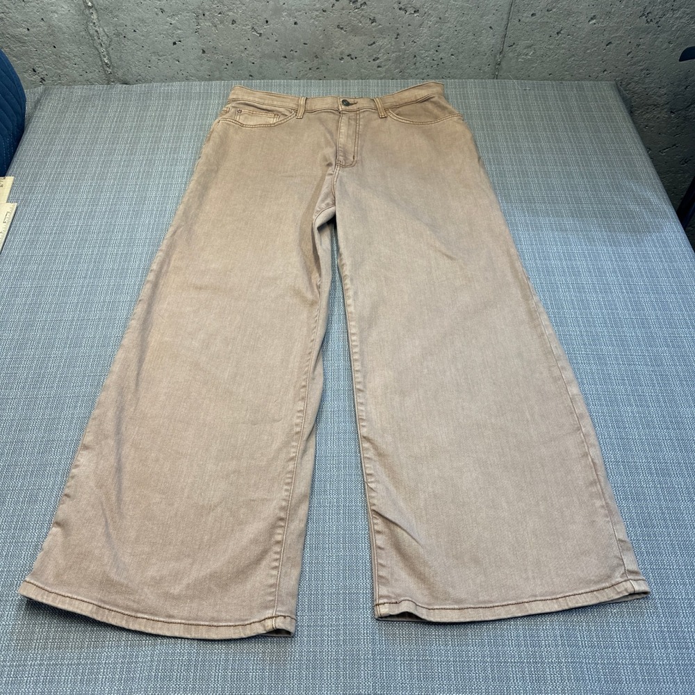 Hudson Jolene Wide Leg High Rise Jeans Pants size 31 Vintage Khaki Tan - Picture 2 of 12